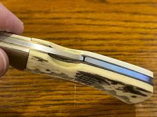 Frost Cutlery Whaling Scrimshaw Lockback Knife w/Smooth Bone Scales Japan Frost Cutlery Whaling Scrimshaw Lockback Knife w/Smooth Bone Scales Japan