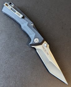 CRKT Tighe Tac Two Tanto Automatic Knife 5235 Black Conversion (3.25" Satin) 