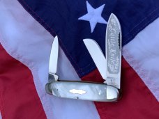 Bulldog Brand 1999 Cattle Knife w/ Flashy Mother of Pearl Handles -NOS & Minty Bulldog Brand 1999 Cattle Knife w/ Flashy Mother of Pearl Handles -NOS & Minty