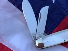 Bulldog Brand 1999 Cattle Knife w/ Flashy Mother of Pearl Handles -NOS & Minty Bulldog Brand 1999 Cattle Knife w/ Flashy Mother of Pearl Handles -NOS & Minty