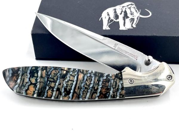 Browning Visual Effects Liner Lock Knife Mammoth Tooth Browning Visual Effects Liner Lock Knife Mammoth Tooth