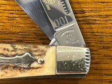 Fight'n Rooster Ltd Ed 2001 "The Godfather" 3-Blade Stockman Knife w/Smooth Bone Scales SN#001 Germa Fight'n Rooster Ltd Ed 2001 "The Godfather" 3-Blade Stockman Knife w/Smooth Bone Scales SN#001 Germa