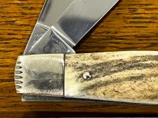Fight'n Rooster Ltd Ed 2001 "The Godfather" 3-Blade Stockman Knife w/Smooth Bone Scales SN#001 Germa Fight'n Rooster Ltd Ed 2001 "The Godfather" 3-Blade Stockman Knife w/Smooth Bone Scales SN#001 Germa