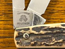 Fight'n Rooster Ltd Ed 2001 Intl Cutlery Club 4-Blade Congress Knife w/Stag Scales SN#048 Germany