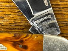 Parker Cut. Co. Brahma 3-Blade Stockman Knife w/Faux Tortoise Shell Scales Japan