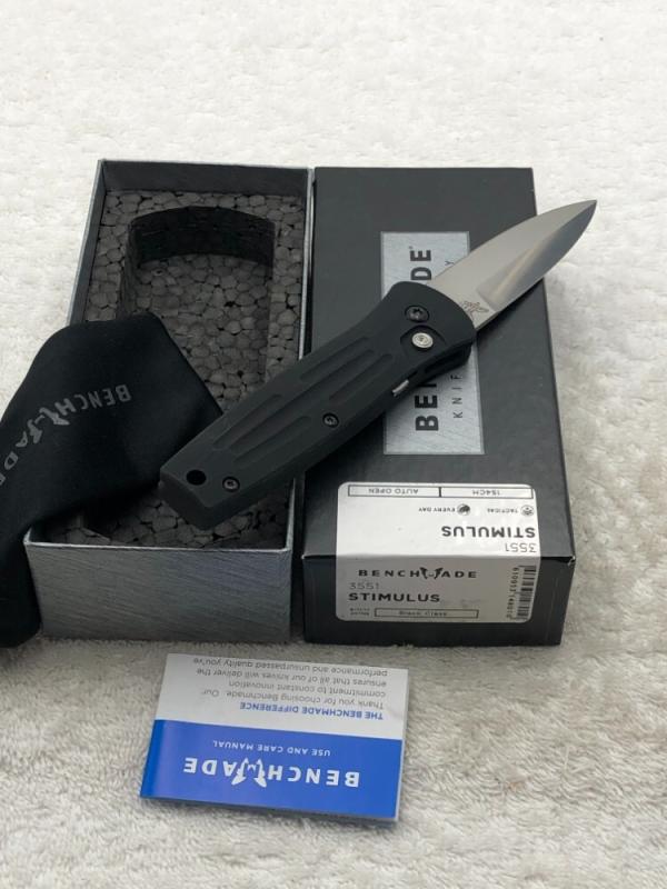 Benchmade 3551 Stimulus Push Button Automatic Knife New In Box Made In USA Discontinued