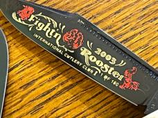 Fight'n Rooster Ltd Ed 2003 Intl Cutlery Club 3-Blade Cigar w/Black Blades & Stag Scales SN#007 Germ Fight'n Rooster Ltd Ed 2003 Intl Cutlery Club 3-Blade Cigar w/Black Blades & Stag Scales SN#007 Germ