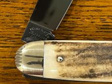 Fight'n Rooster Ltd Ed 2003 Intl Cutlery Club 3-Blade Cigar w/Black Blades & Stag Scales SN#007 Germ Fight'n Rooster Ltd Ed 2003 Intl Cutlery Club 3-Blade Cigar w/Black Blades & Stag Scales SN#007 Germ