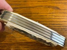Fight'n Rooster Ltd Ed 2003 Intl Cutlery Club 3-Blade Cigar w/Black Blades & Stag Scales SN#007 Germ Fight'n Rooster Ltd Ed 2003 Intl Cutlery Club 3-Blade Cigar w/Black Blades & Stag Scales SN#007 Germ
