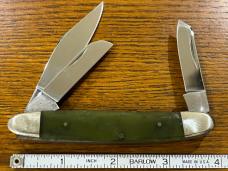 Parker Cut. Co. Brahma 3-Blade Stockman Knife w/Green Delrin Scales Japan Parker Cut. Co. Brahma 3-Blade Stockman Knife w/Green Delrin Scales Japan