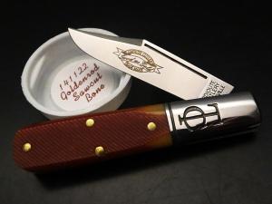 Great Eastern Cutlery #14 TC Barlow Goldenrod Sawcut Bone Clip Point GEC 141122