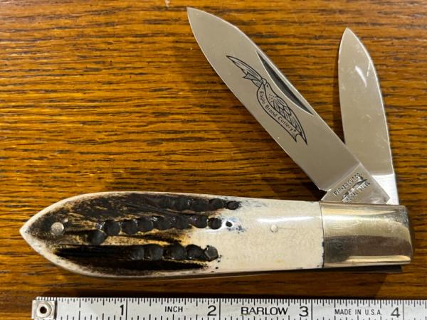 Parker Cut. Co. 2-Blade Teardrop Folding Knife w/Stag Scales