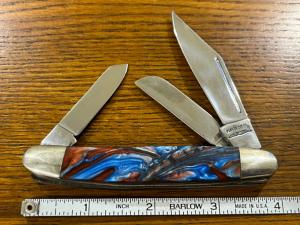 Parker Cut. Co. 3-Blade Stockman w/Swirl Delrin Scales Japan
