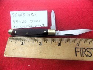 95420 SEARS USA PEANUT / JACK PRODUCED BY CAMILLUS THIS IS UNUSED KNIFE FOR SEARS USA