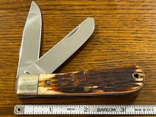 Parker Cut. Co. 1980's 2-Blade Bullet Trapper w/Jigged Bone Scales Japan Parker Cut. Co. 1980's 2-Blade Bullet Trapper w/Jigged Bone Scales Japan