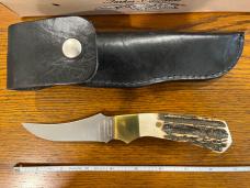Parker-Edwards Trailing Point Hunting Knife w/Stainless Steel Blade & Stag Scales A175SS Parker-Edwards Trailing Point Hunting Knife w/Stainless Steel Blade & Stag Scales A175SS