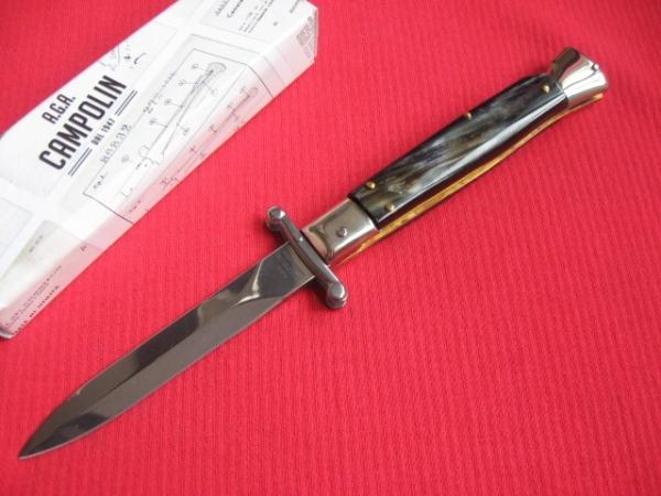 Italian Limited Edition Manual Open Swing Guard Stiletto Knife - A.G.A CAMPOLIN Italy Italian Limited Edition Manual Open Swing Guard Stiletto Knife - A.G.A CAMPOLIN Italy