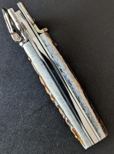 AGA CAMPOLIN DAMASCUS MINI DOMINUS IN STAG HORN NIB AGA CAMPOLIN DAMASCUS MINI DOMINUS IN STAG HORN NIB