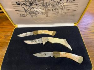 Parker Cut. Co. "Gunfighters Series III -- The Daltons" Limited Edition Matched Lockback 3-Knife Set