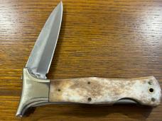 Parker Cut. Co. No. 688 El Diablo Lockback Knife w/Smooth Bone Stag Scales Japan Parker Cut. Co. No. 688 El Diablo Lockback Knife w/Smooth Bone Stag Scales Japan