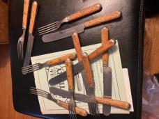 J. RUSSELL & CO GREEN RIVER (UNUSAL TO FIND) JIGGED BONE SET OF 12 *BARGIN* J. RUSSELL & CO GREEN RIVER (UNUSAL TO FIND) JIGGED BONE SET OF 12 *BARGIN*