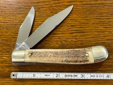 Fight'n Rooster 2-Blade Trapper Knife w/Stag Scales Germany Fight'n Rooster 2-Blade Trapper Knife w/Stag Scales Germany
