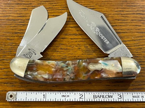 Fight'n Rooster Frank Buster 3-Blade Whittler Knife w/Celluloid Scales Germany Fight'n Rooster Frank Buster 3-Blade Whittler Knife w/Celluloid Scales Germany