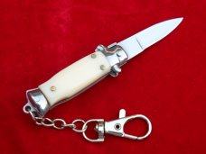 3-3/4" Italian automatic Wasp Body Ivory handle Stiletto keychain Switchblade Knife 3-3/4" Italian automatic Wasp Body Ivory handle Stiletto keychain Switchblade Knife