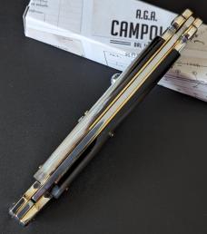 NIB 11"- 28 cm A.G.A. Campolin Brazilian Horn Maltese lockback a super beautiful quality stiletto NIB 11"- 28 cm A.G.A. Campolin Brazilian Horn Maltese lockback a super beautiful quality stiletto