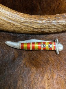 Imperial, Prov., USA., Candy Stripe Switchblade Knife, Automatic, 4 3/8" Imperial, Prov., USA., Candy Stripe Switchblade Knife, Automatic, 4 3/8"