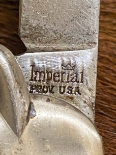 Imperial, Prov., USA., Candy Stripe Switchblade Knife, Automatic, 4 3/8" Imperial, Prov., USA., Candy Stripe Switchblade Knife, Automatic, 4 3/8"