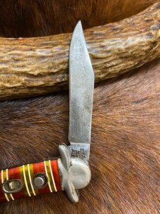 Imperial, Prov., USA., Candy Stripe Switchblade Knife, Automatic, 4 3/8" Imperial, Prov., USA., Candy Stripe Switchblade Knife, Automatic, 4 3/8"