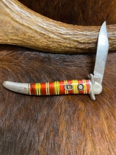 Imperial, Prov., USA., Candy Stripe Switchblade Knife, Automatic, 4 3/8" Imperial, Prov., USA., Candy Stripe Switchblade Knife, Automatic, 4 3/8"