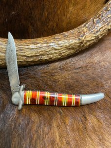 Imperial, Prov., USA., Candy Stripe Switchblade Knife, Automatic, 4 3/8" Imperial, Prov., USA., Candy Stripe Switchblade Knife, Automatic, 4 3/8"