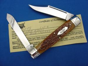 Case XX Classic Knife 2075 Texas Jack Knife "Moose" Rogers Brown Bone Proto type 1 of 4