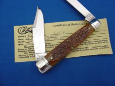 Case XX Classic Knife 2075 Texas Jack Knife "Moose" Rogers Brown Bone Proto type 1 of 4 Case XX Classic Knife 2075 Texas Jack Knife "Moose" Rogers Brown Bone Proto type 1 of 4