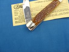 Case XX Classic Knife 2075 Texas Jack Knife "Moose" Rogers Brown Bone Proto type 1 of 4