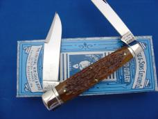 Case XX Classic Knife 2075 Texas Jack Knife "Moose" Rogers Brown Bone Proto type 1 of 4