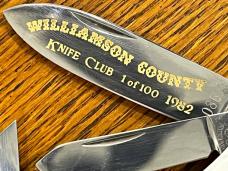 Fight'n Rooster Ltd Ed 1982 "Williamson County Knife Club" Canoe Knife w/MOP Scales SN#086 Germany Fight'n Rooster Ltd Ed 1982 "Williamson County Knife Club" Canoe Knife w/MOP Scales SN#086 Germany