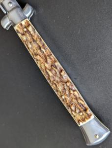 OLDER FRANK BELTRAME 28CM 11" DAGGER AUTO IN STAG HORN OLDER FRANK BELTRAME 28CM 11" DAGGER AUTO IN STAG HORN