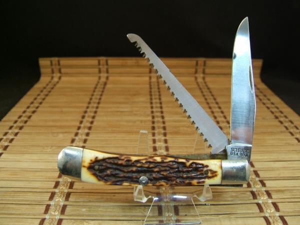 SCHRADE 97OT BUZZSAW TRAPPER U.S.A. MADE OLDER VINTAGE USED FOLDING DOUBLE BLADE POCKET KNIFE SCHRADE 97OT BUZZSAW TRAPPER U.S.A. MADE OLDER VINTAGE USED FOLDING DOUBLE BLADE POCKET KNIFE