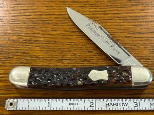 Fight'n Rooster Frank Buster Premium Stock Single-Blade Trapper Knife w/Dark Picbone Scales Germany 
