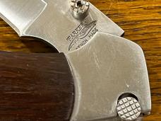 Parker Bench Made Spear Point Single-Blade Lockback w/Wood Scales & Thumb Stud