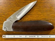 Parker Bench Made Spear Point Single-Blade Lockback w/Wood Scales & Thumb Stud
