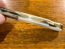 Parker Spearpoint Lockback Knife w/MOP Scales & Engraved Bolsters Parker Spearpoint Lockback Knife w/MOP Scales & Engraved Bolsters