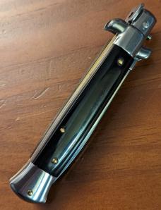 FRANK BELTRAME 23CM 9" DAGGER AUTOMATIC IN NICE BUFFALO HORN...NEW 
