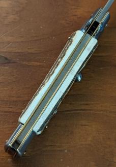 FRANK BELTRAME 23CM 9" BAYONET BLADE AUTOMATIC IN NICE STAG HORN...NEW FRANK BELTRAME 23CM 9" BAYONET BLADE AUTOMATIC IN NICE STAG HORN...NEW