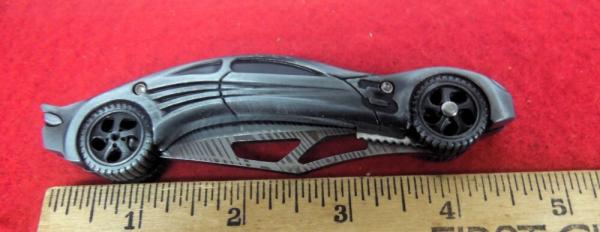 APPROX. 4-5/8" CLOSED PEWTER COLOR #3 EARNHARDT LINER LOCK RACE CAR KNIFE