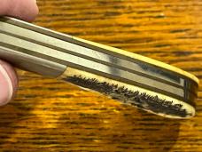Parker Cut. Co. Porky Moose Scrimshaw 2-Blade Barlow Knife w/Smooth Bone Scales