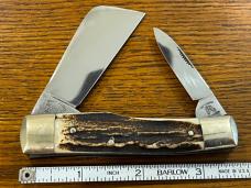 Fight'n Rooster Ltd Ed 1989 International Cutlery Club Gunstock Knife w/Stag Scales SN#179 Germany Fight'n Rooster Ltd Ed 1989 International Cutlery Club Gunstock Knife w/Stag Scales SN#179 Germany